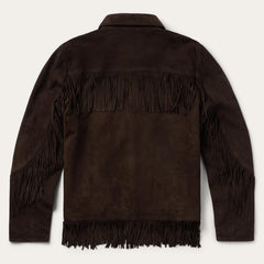 Two Pocket Fringe Suede Jacket Brown | Stetson