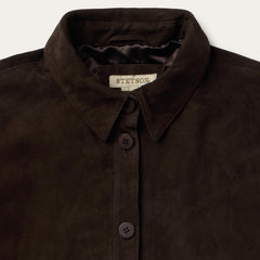 Two Pocket Fringe Suede Jacket Brown | Stetson