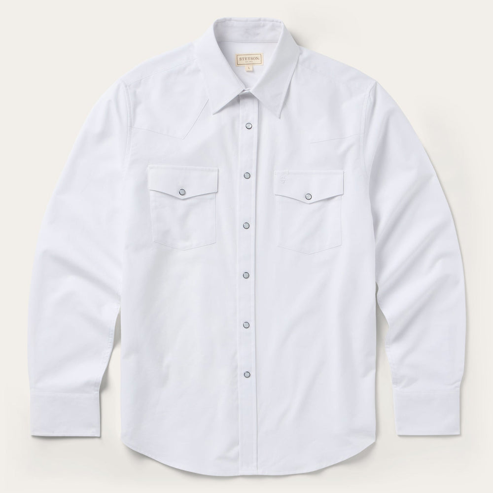 White Oxford Western Shirt White | Stetson
