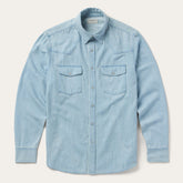 Chambray Oxford Western Shirt Blue | Stetson