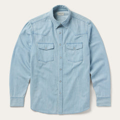 Chambray Oxford Western Shirt Blue | Stetson