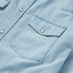 Chambray Oxford Western Shirt Blue | Stetson