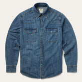 Turquoise Snap Lightweight Denim Shirt Blue | Stetson