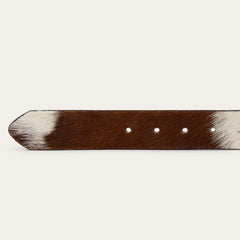 Hair-On-Hide Southwestern Buckle Belt Brown / White | Stetson