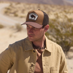 Bison Patch Trucker Hat Brown | Stetson