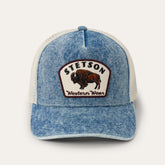 Bison Patch Trucker Hat Denim | Stetson