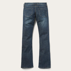 818 Bootcut Jean With "S" Back Pocket Blue | Women Stetson Denim