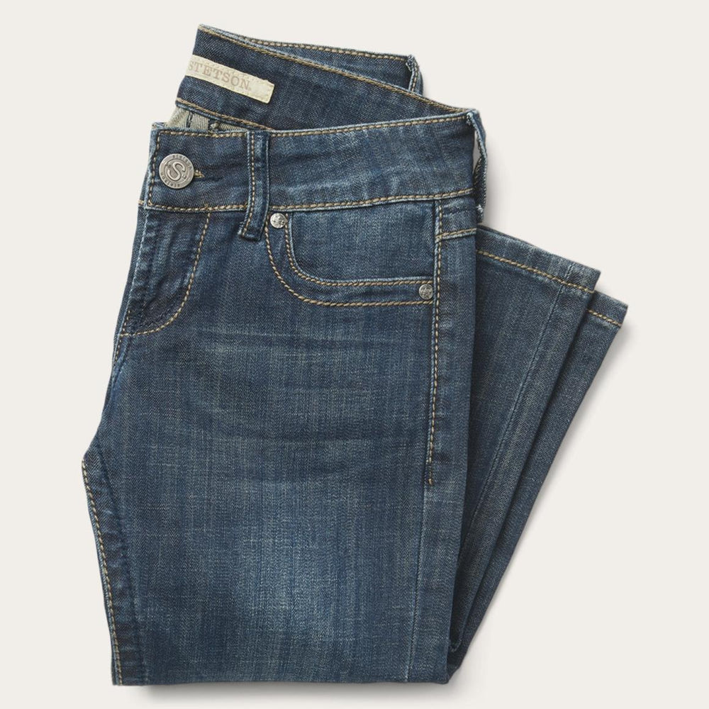 818 Bootcut Jean With "S" Back Pocket Blue | Women Stetson Denim