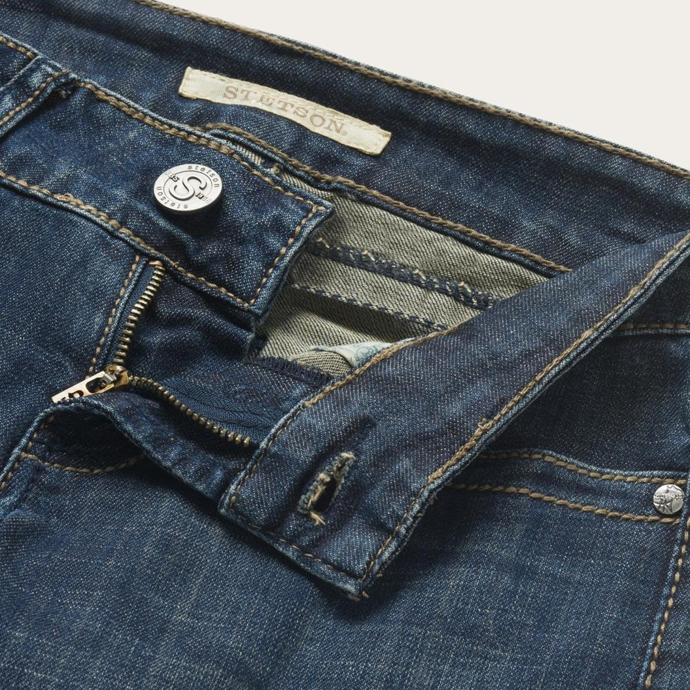 818 Bootcut Jean With "S" Back Pocket Blue | Women Stetson Denim