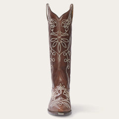 Adeline Burnished Brown Back Zip Cowboy Boot Brown | Women Stetson Western