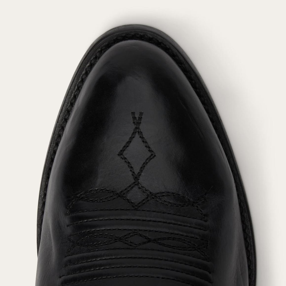 Ames Corded & Burnished Leather Boot Black | Men Stetson Western