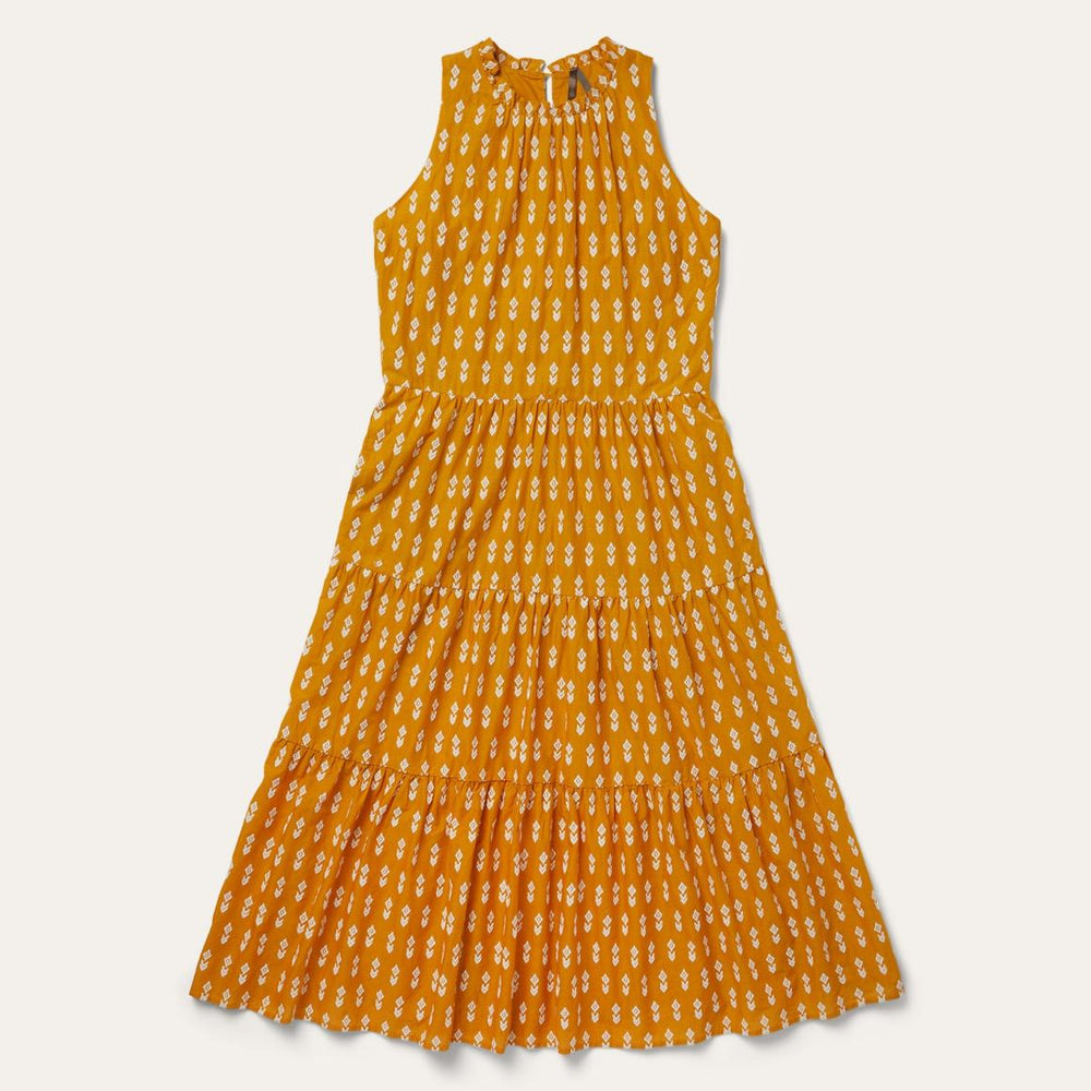 Aztec Dress Yellow | Women Stetson Midi