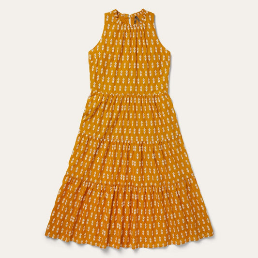 Aztec Dress Yellow | Women Stetson Midi