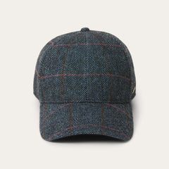 Baseball Cap Wool Blue Herringbone | Men/Women Stetson Caps & Truckers