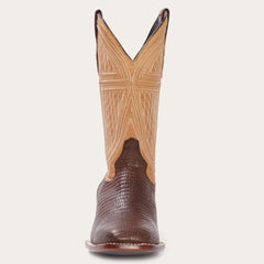 Beaumont Brown Teju Cowboy Boot Brown | Men Stetson Exotics