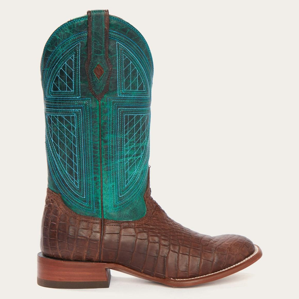 Big Horn Tobacco Alligator Cowboy Boot Brown | Men Stetson Exotics