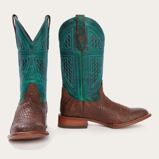 Big Horn Tobacco Alligator Cowboy Boot Brown | Men Stetson Exotics