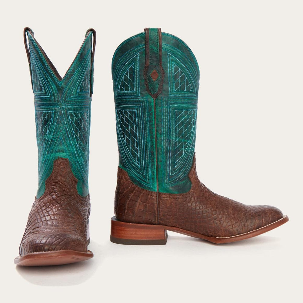 Big Horn Tobacco Alligator Cowboy Boot Brown | Men Stetson Western