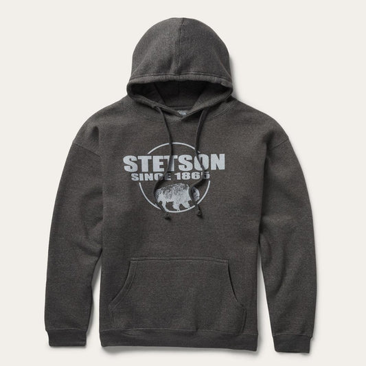 Bison Hoodie Grey | Men Stetson Sweaters & Hoodies