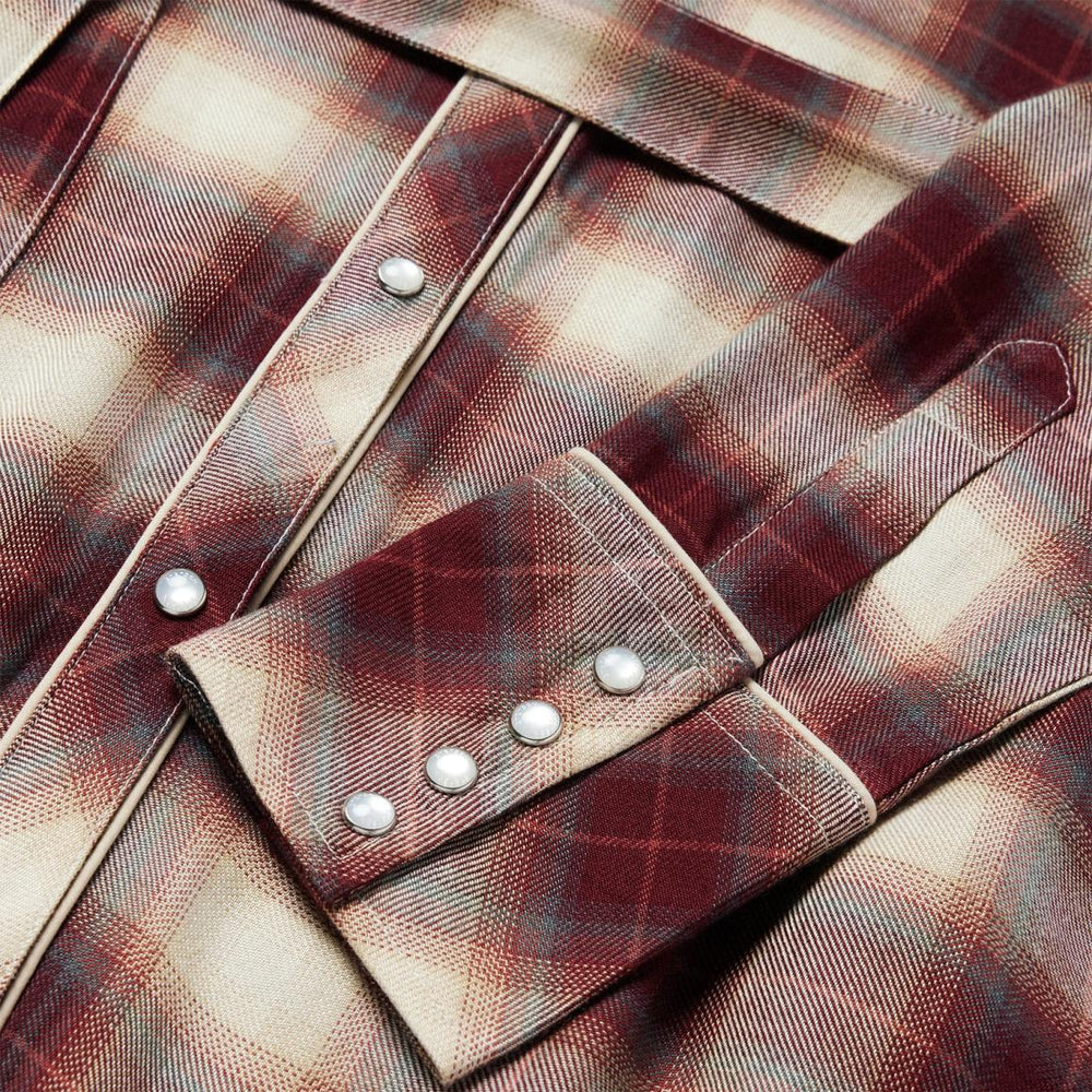 Black Cherry Plaid Shirt Dress Red | Women Stetson Midi