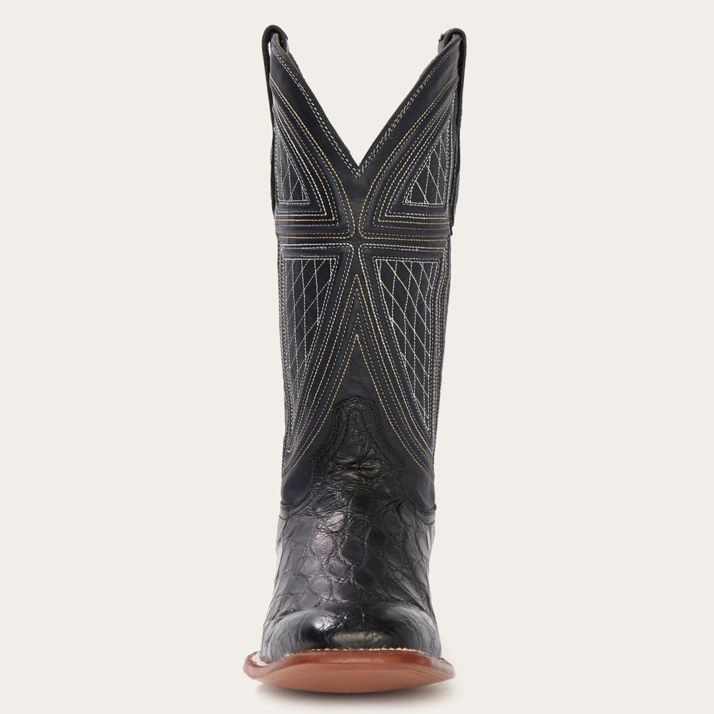 Black Falls Alligator Cowboy Boot Black | Men Stetson Exotics