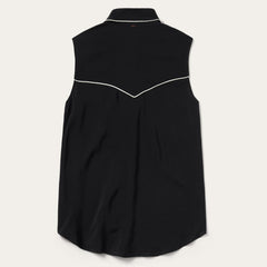 Black Sleeveless Western Shirt Black | Women Stetson Western Shirts