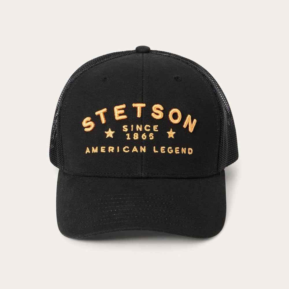 Black Western Patch Trucker Cap Black | Men/Women Stetson Caps & Truckers