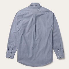 Blue Deco Geo Print Button Front Shirt Blue | Men Stetson Classic Cut