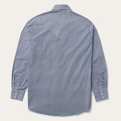 Blue Deco Geo Print Western Shirt Blue | Men Stetson Classic Cut