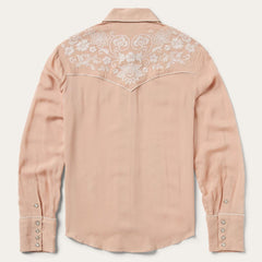 Blush Embroidered Western Shirt Pink | Women Stetson Western Shirts