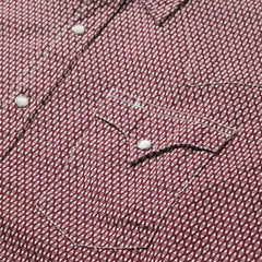 Broken Diamond Print Western Shirt Red | Men Stetson Western Shirts