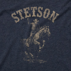 Bronco Rider Graphic Tee Blue | Men Stetson Tees