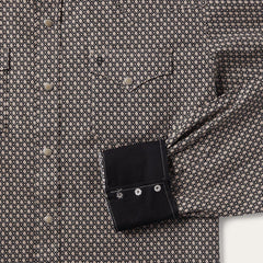 Brown Diamond Print Western Shirt Brown | Men Stetson Modern Cut