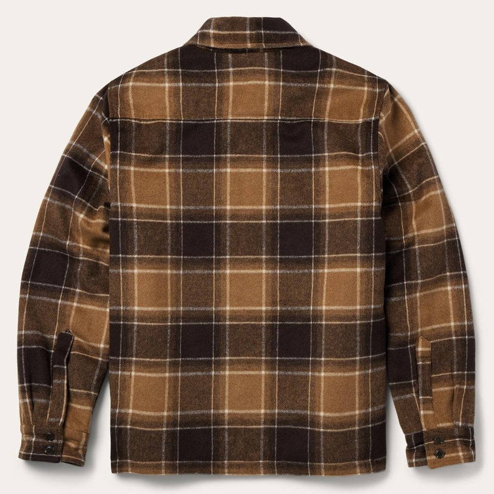 Brown Plaid Western Coat Brown | Men Stetson Flannel Shirts