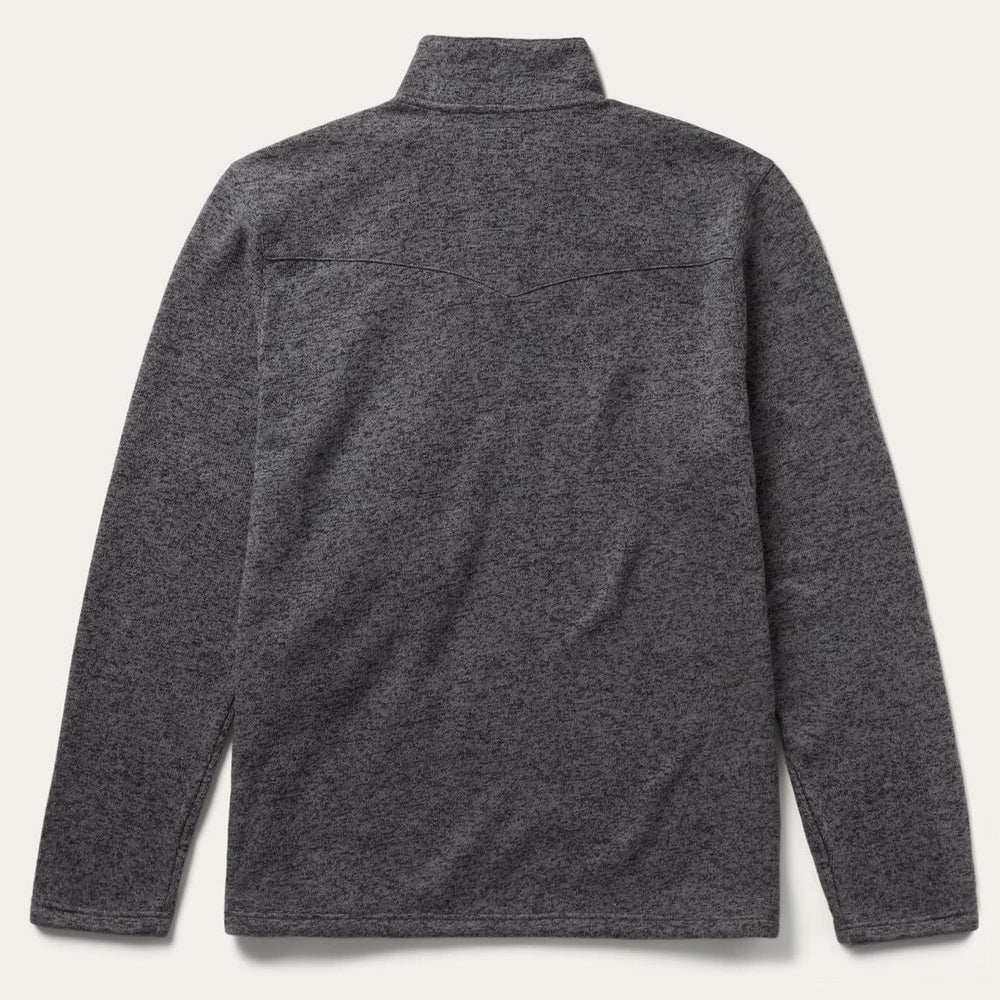 Button-Front Grey Pullover Knit Sweater Grey | Men Stetson Sweaters & Hoodies