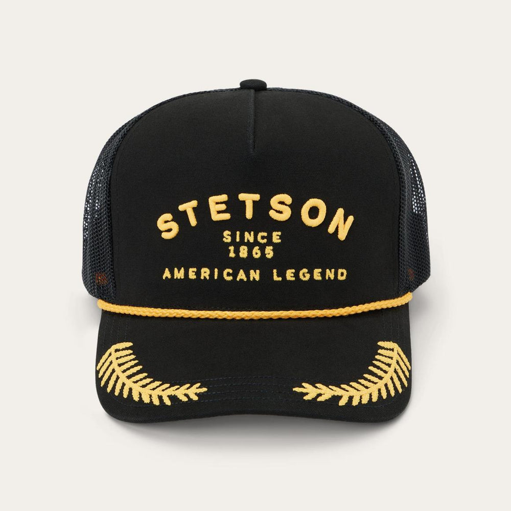 Captain Trucker Cap Black | Men/Women Stetson Caps & Truckers