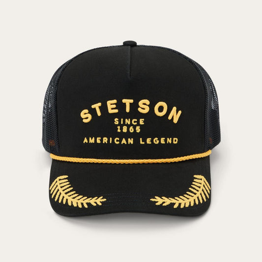 Captain Trucker Cap Black | Men/Women Stetson Caps & Truckers