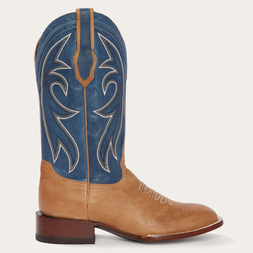 Casper Tan & Blue Matte Cowboy Boot Tan | Men Stetson Western