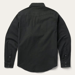 Charcoal Corded Denim Shirt Grey | Men Stetson Modern Cut