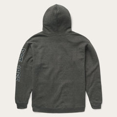 Charcoal Heather Fleece Hooded Sweatshirt Grey | Men Stetson Sweaters & Hoodies