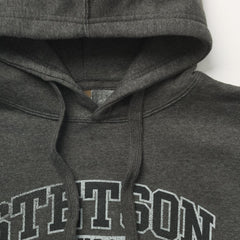 Charcoal Heather Fleece Hooded Sweatshirt Grey | Men Stetson Sweaters & Hoodies