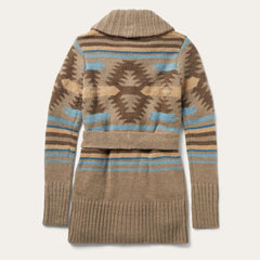 Chunky Knit Tie Sweater In Brown Wine | Women Stetson Sweaters