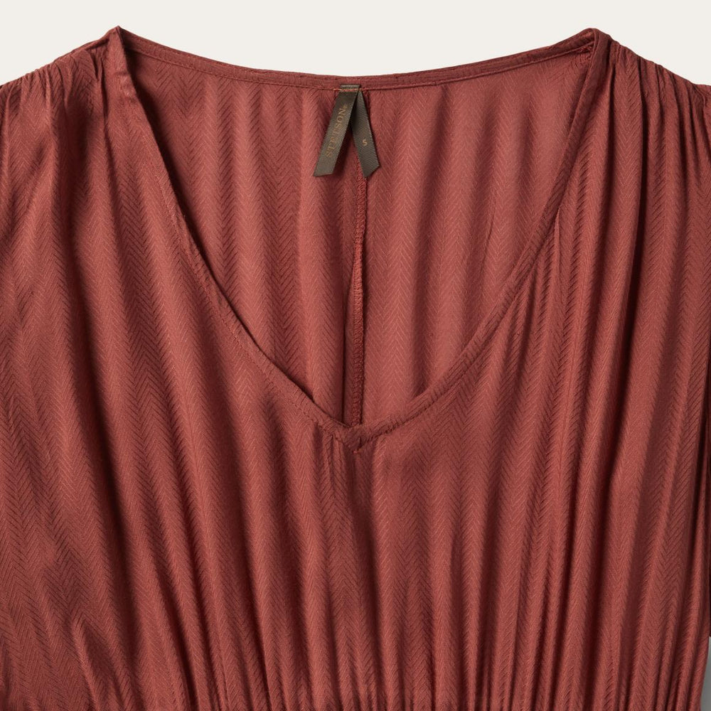 Cinnamon Herringbone Dress Brown | Women Stetson Midi