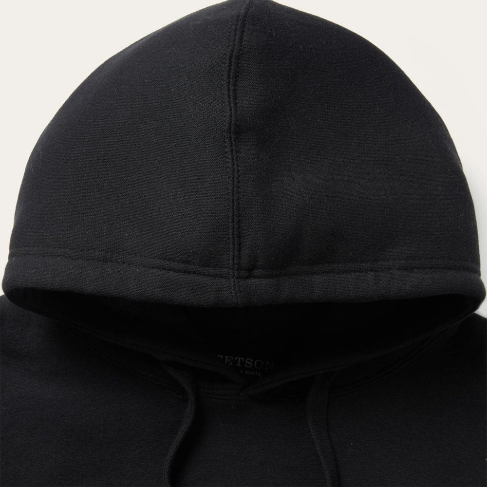 Classic Crest Hooded Sweatshirt Black | Men Stetson Sweaters & Hoodies