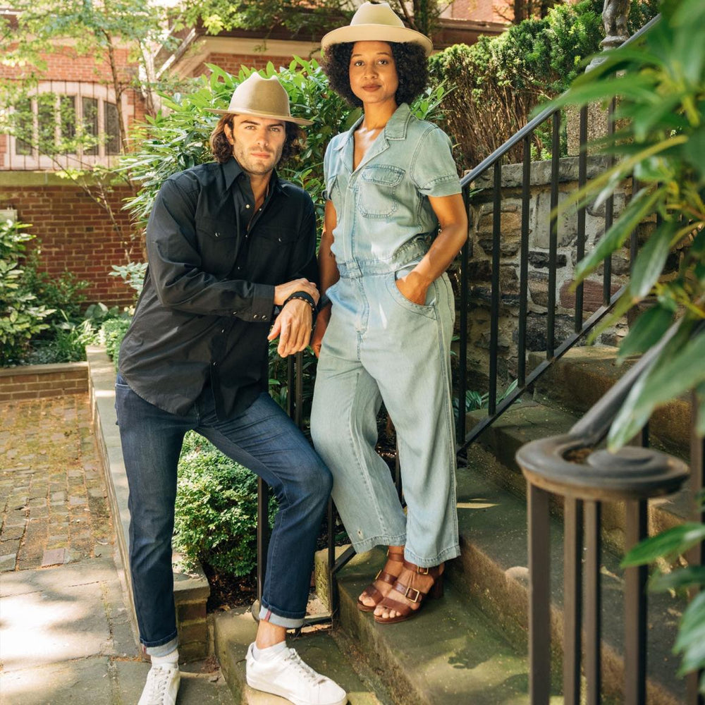 Classic Western Shirt In Black Black | Men Stetson Western Shirts