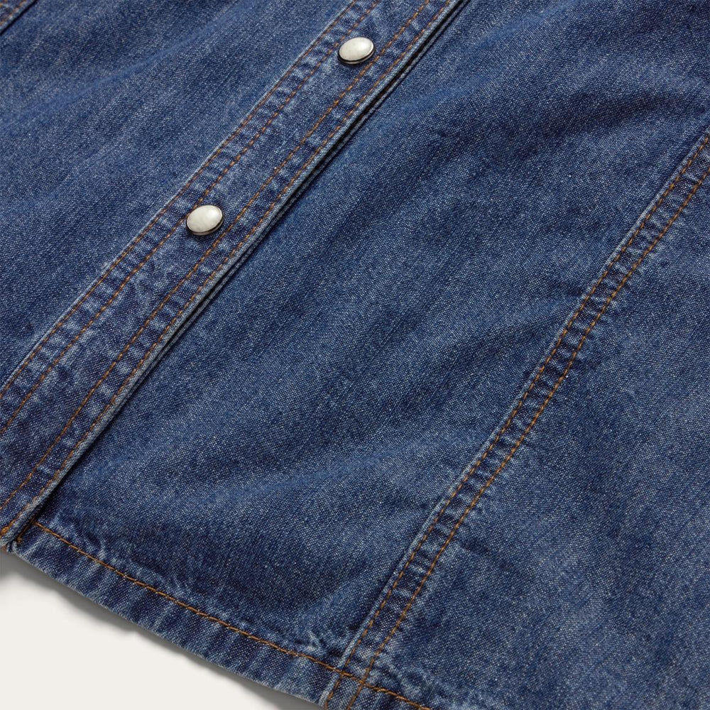 Dark Blue Denim Shirt Dress Blue | Women Stetson Mini