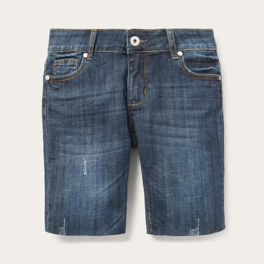 Dark Wash Denim Shorts Blue | Women Stetson Denim