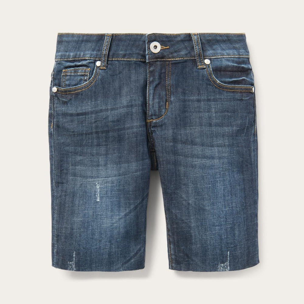Dark Wash Denim Shorts Blue | Women Stetson Skirts & Shorts