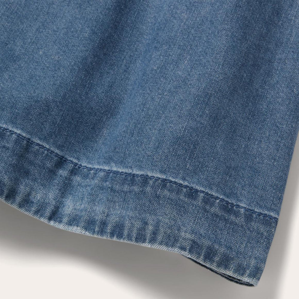 Denim Button Front Shirt Dress Blue | Women Stetson Mini