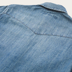 Denim Snap Front Western Shirt Blue | Women Stetson Denim Shirts